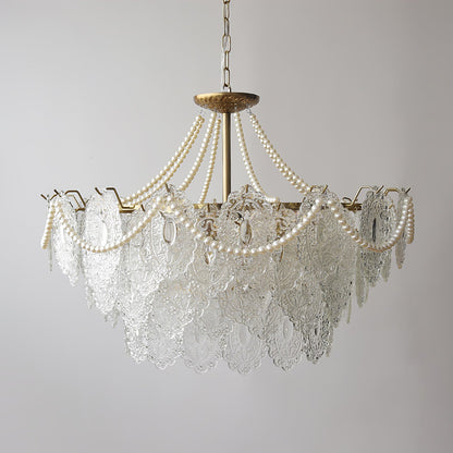 Pearls Glass Electrolier Chandelier