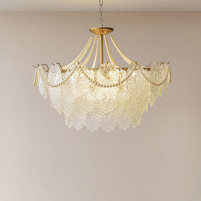 Pearls Glass Electrolier Chandelier