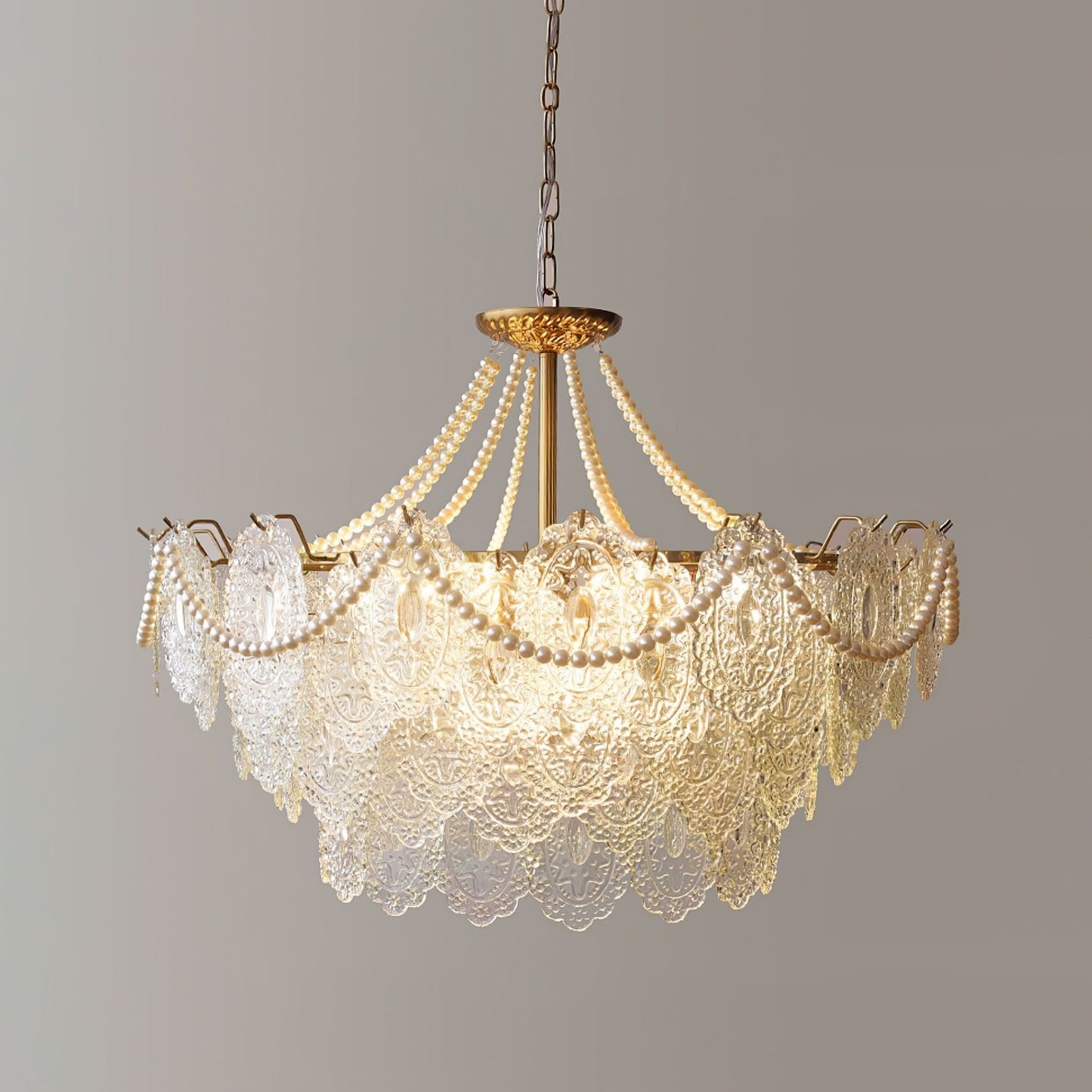 Pearls Glass Electrolier Chandelier