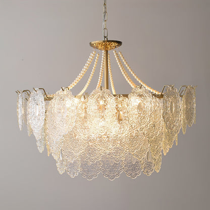 Pearls Glass Electrolier Chandelier