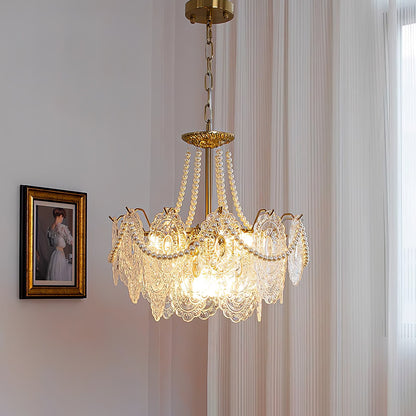 Pearls Glass Electrolier Chandelier