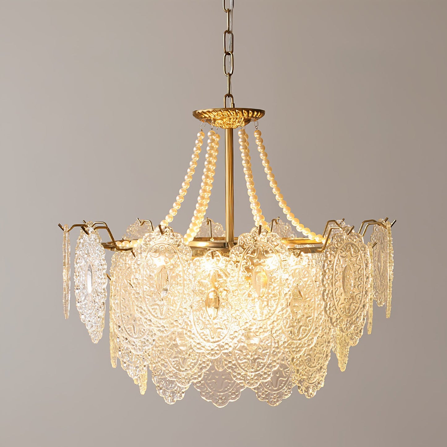 Pearls Glass Electrolier Chandelier