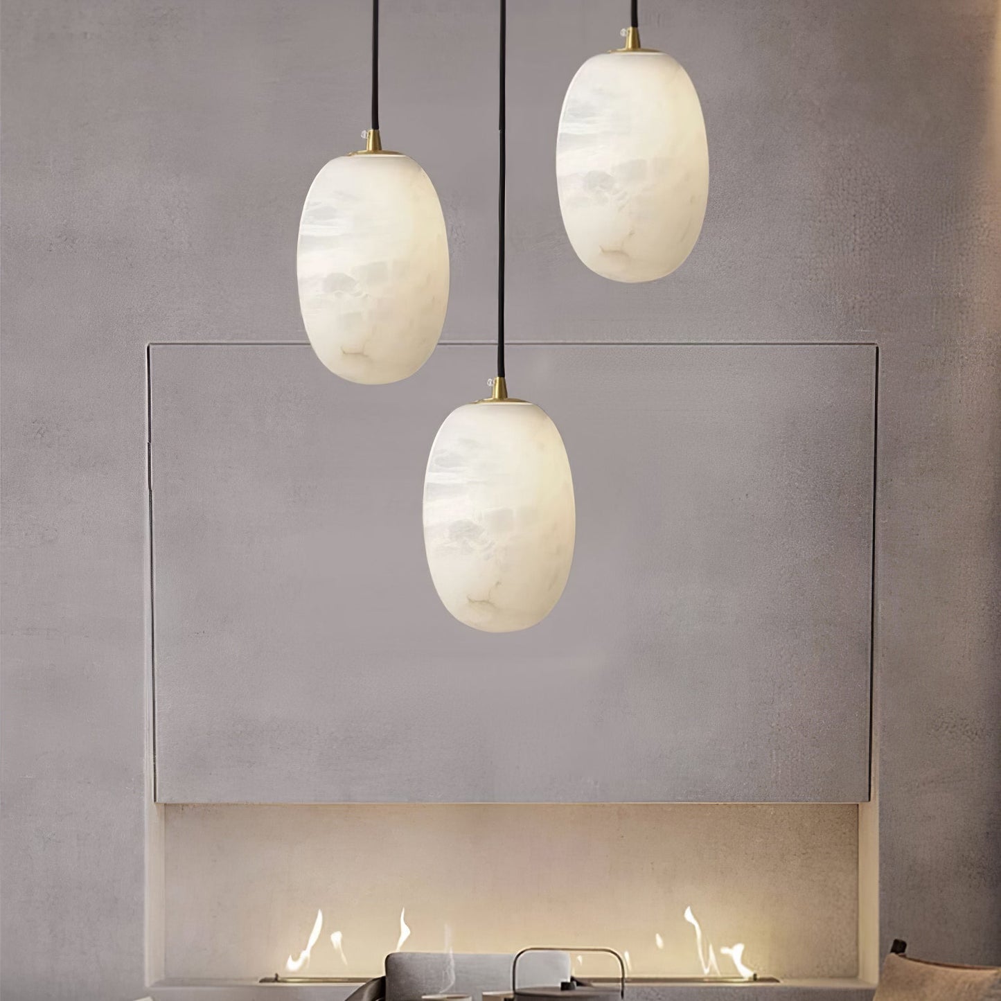 Pebble Alabaster Houselight Pendant Lamp