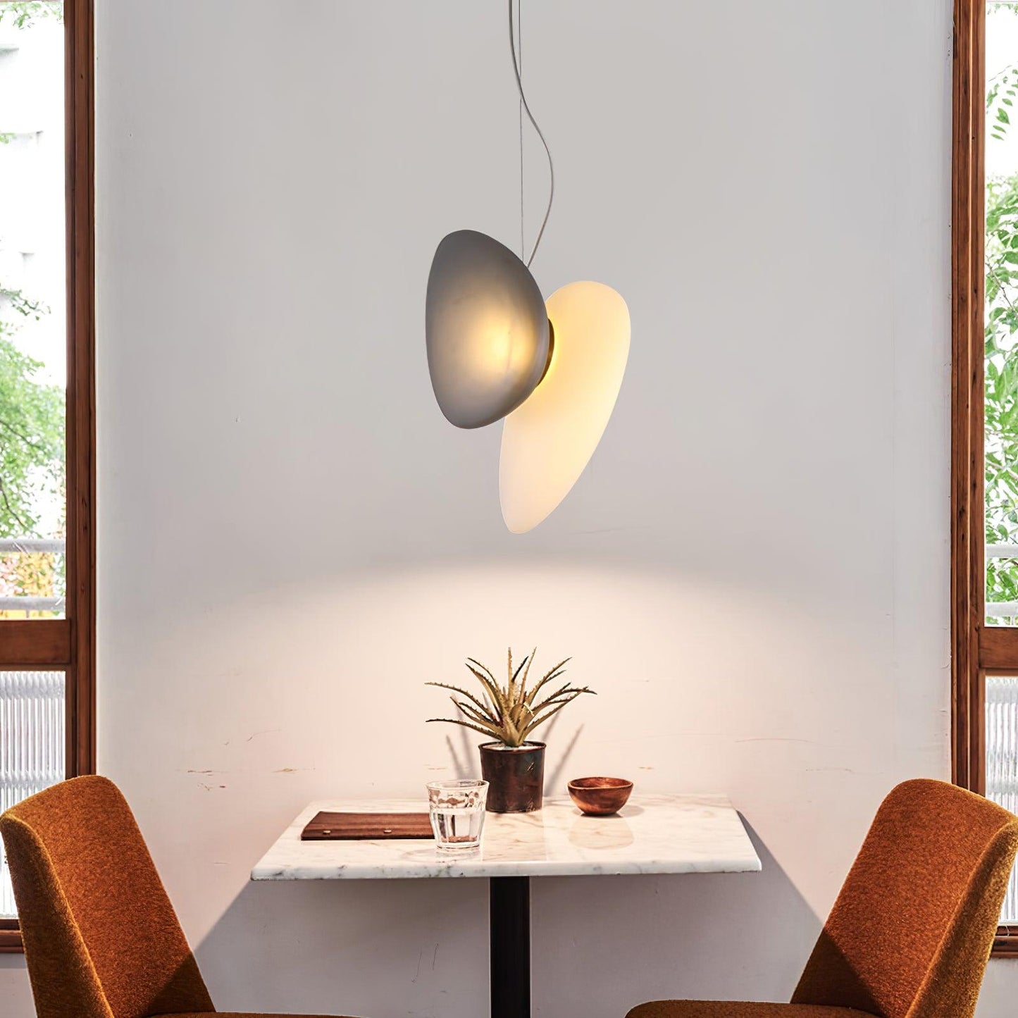 Translucent Frosted Glass Droplight Pendant Light