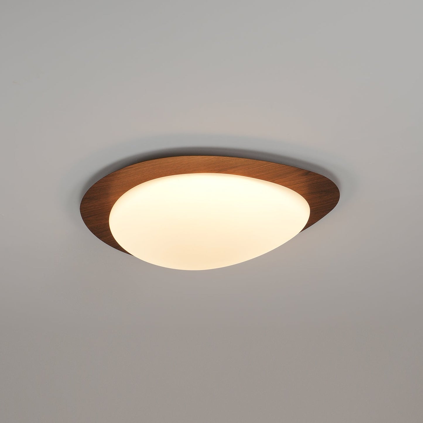 Pebble Walnut Overhead light Ceiling Light