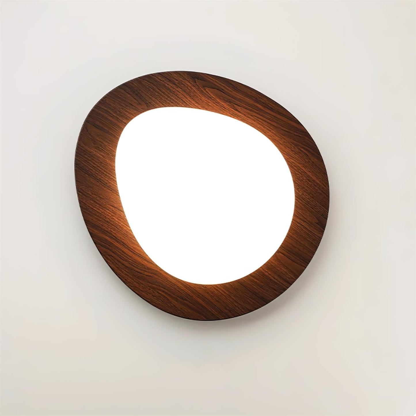 Pebble Walnut Overhead light Ceiling Light