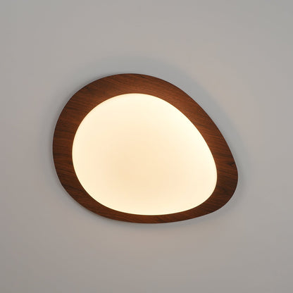 Pebble Walnut Overhead light Ceiling Light