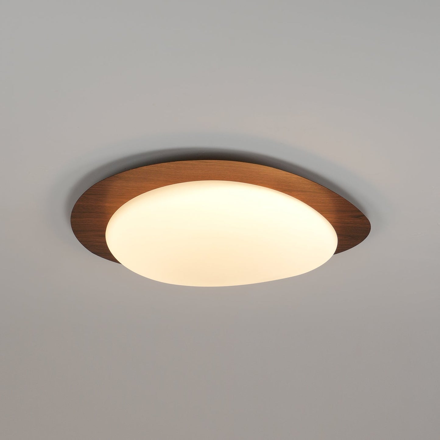 Pebble Walnut Overhead light Ceiling Light