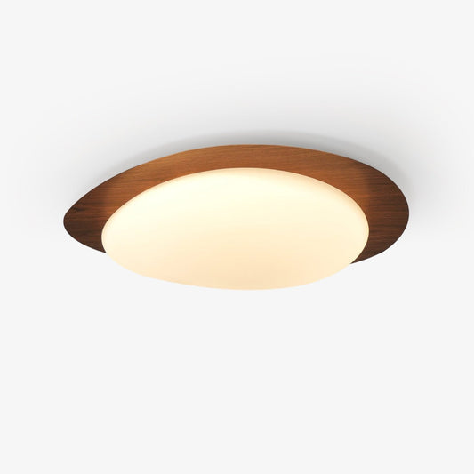 Pebble Walnut Overhead light Ceiling Light