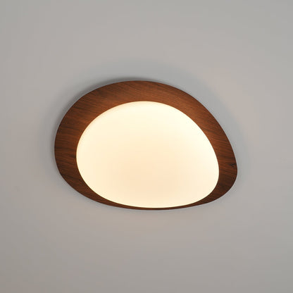 Pebble Walnut Overhead light Ceiling Light