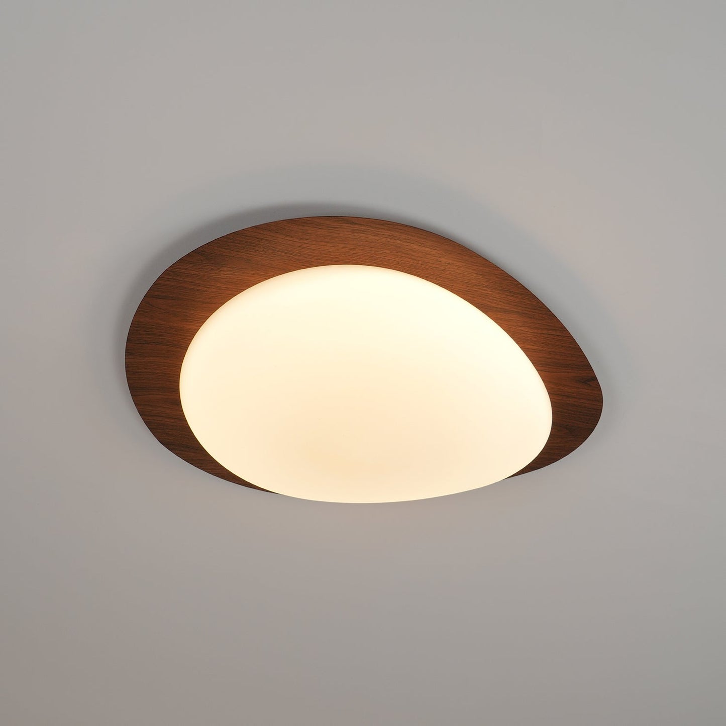 Pebble Walnut Overhead light Ceiling Light