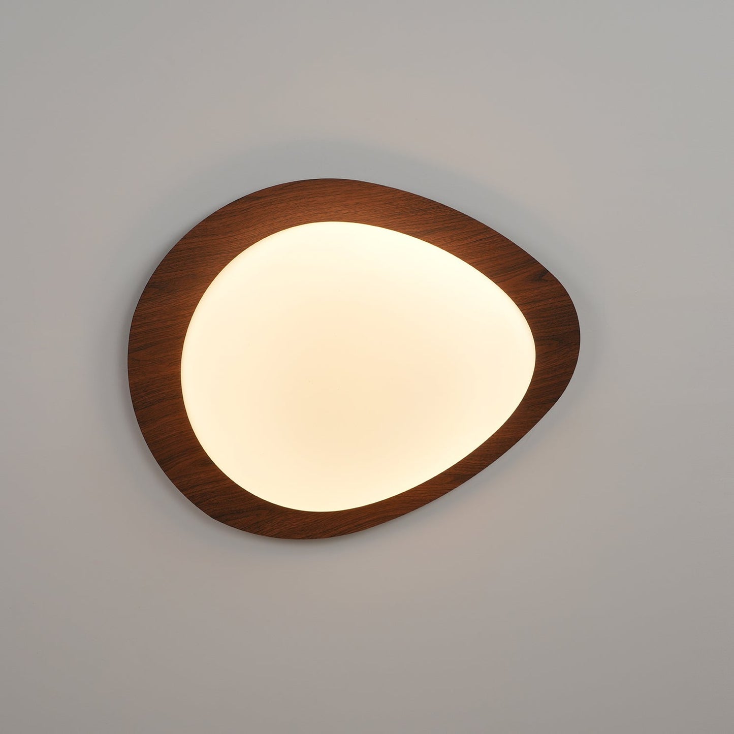 Pebble Walnut Overhead light Ceiling Light