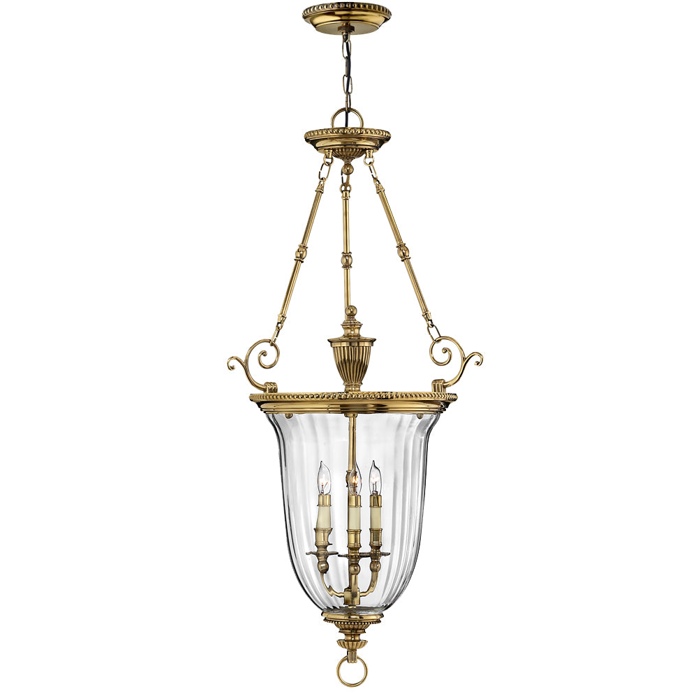 Large Classic Traditional Solid Brass Pendant Light