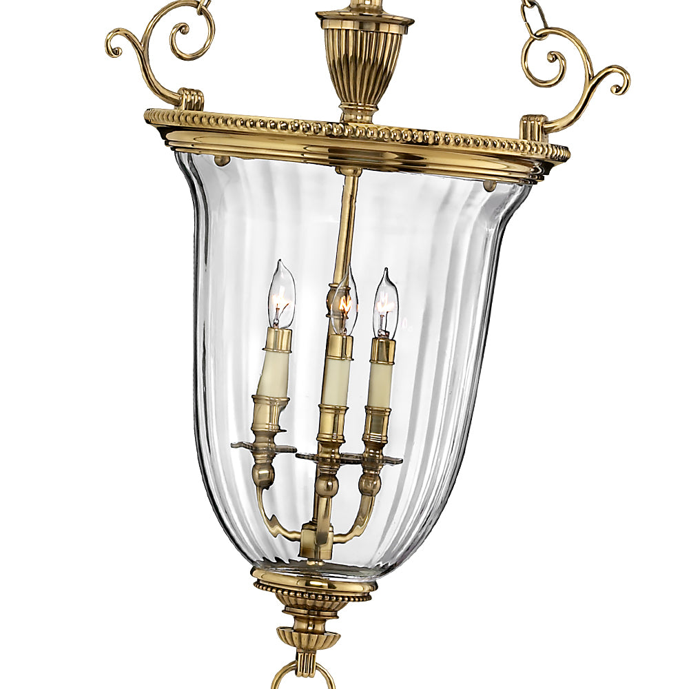 Large Classic Traditional Solid Brass Pendant Light