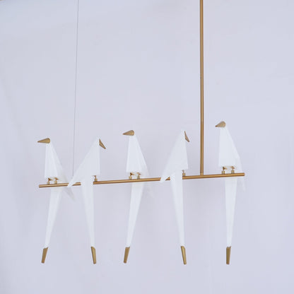 Paper Crane Bird LED Electrolier Chandelier