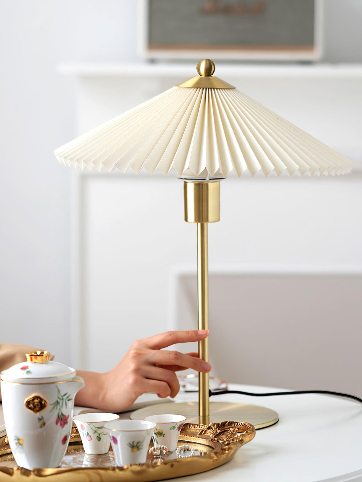 Perla Pleated Work lamp Table Lamp