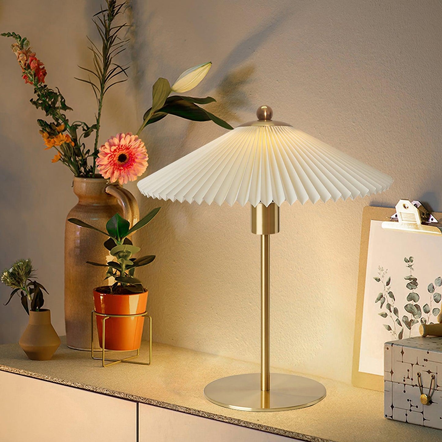 Perla Pleated Work lamp Table Lamp