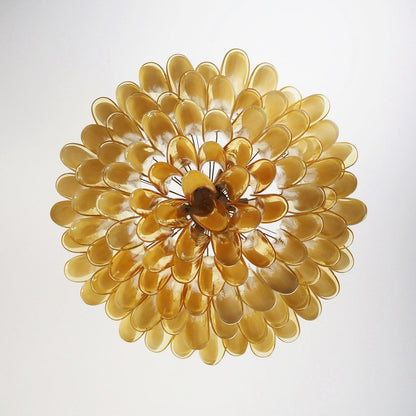Petal Amber Murano Glass Chandelier