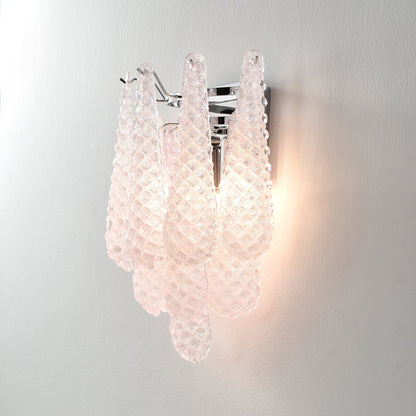 Pink Waffle Sconce Wall Sconce