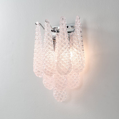 Pink Waffle Sconce Wall Sconce