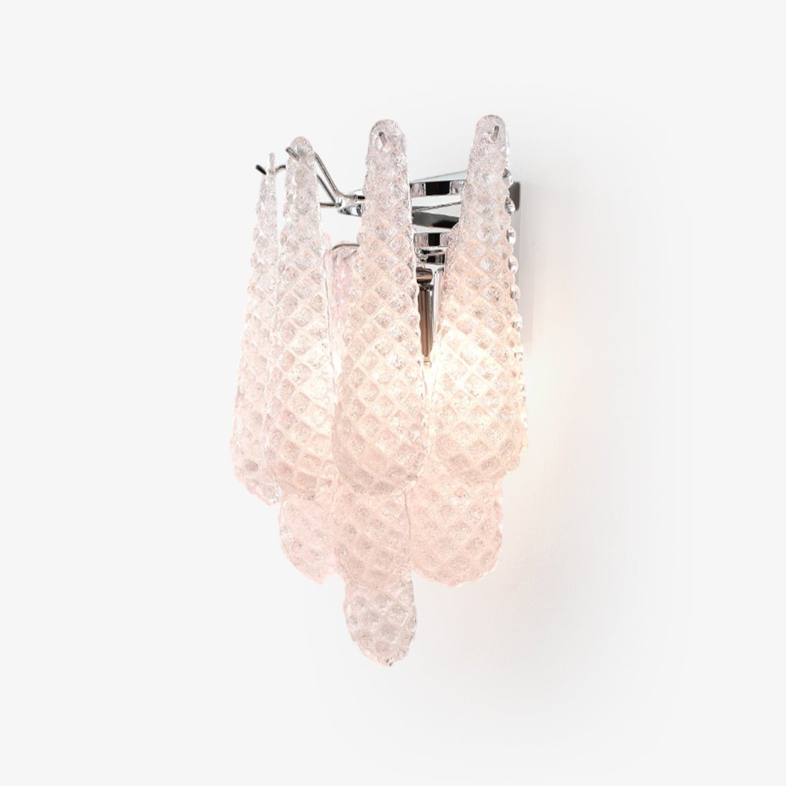 Pink Waffle Sconce Wall Sconce