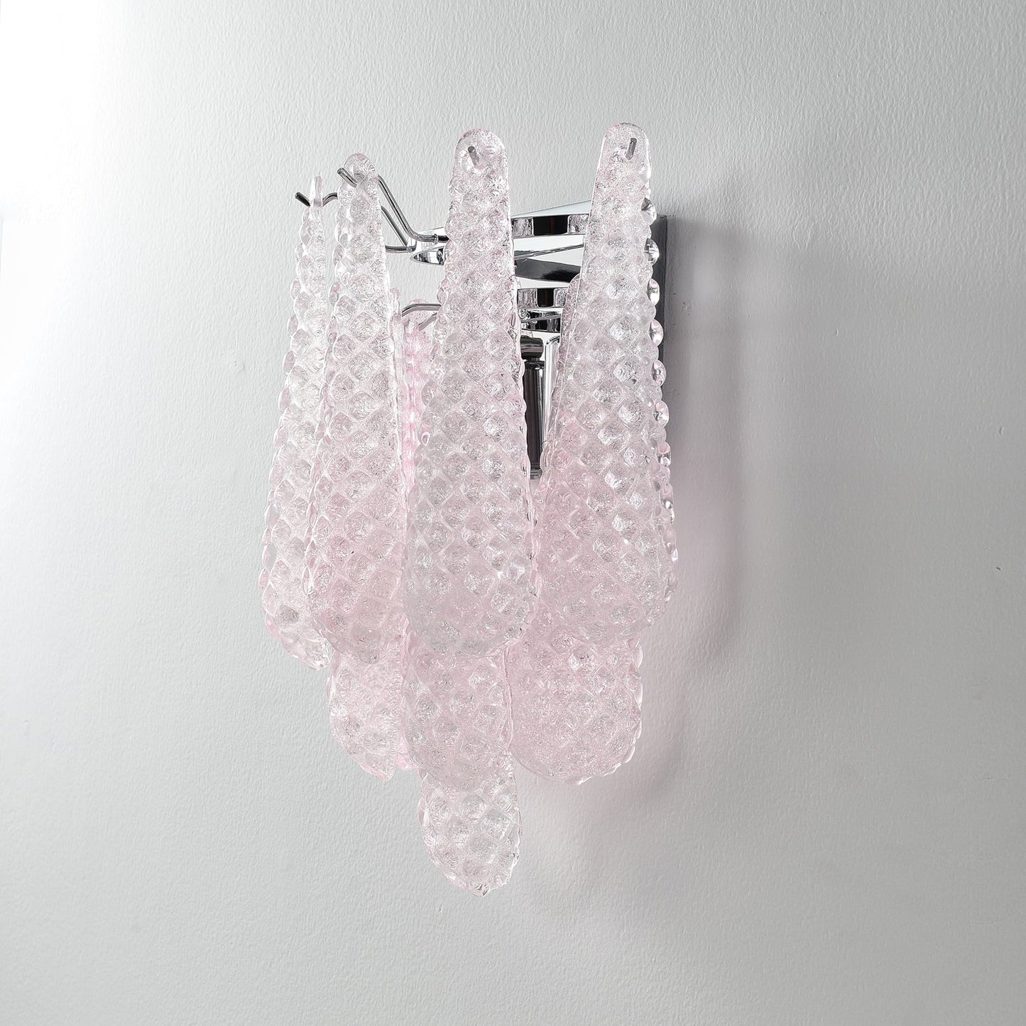 Pink Waffle Sconce Wall Sconce