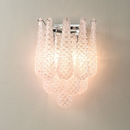 Pink Waffle Sconce Wall Sconce