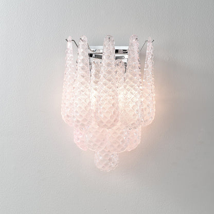 Pink Waffle Sconce Wall Sconce