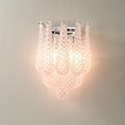 Pink Waffle Sconce Wall Sconce