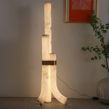 Piped Alabaster Floor-mounted Lamp Floor Lamp