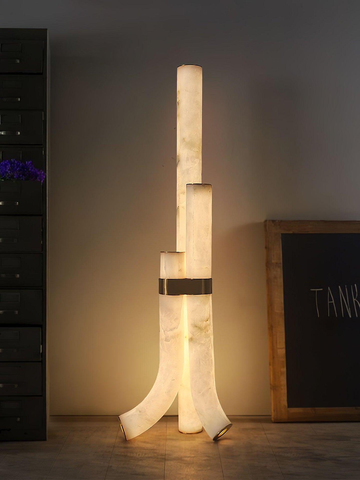 Piped Alabaster Floor-mounted Lamp Floor Lamp