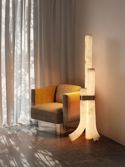 Piped Alabaster Floor-mounted Lamp Floor Lamp