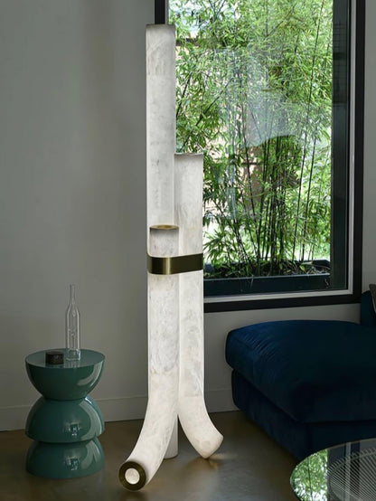 Piped Alabaster Floor-mounted Lamp Floor Lamp