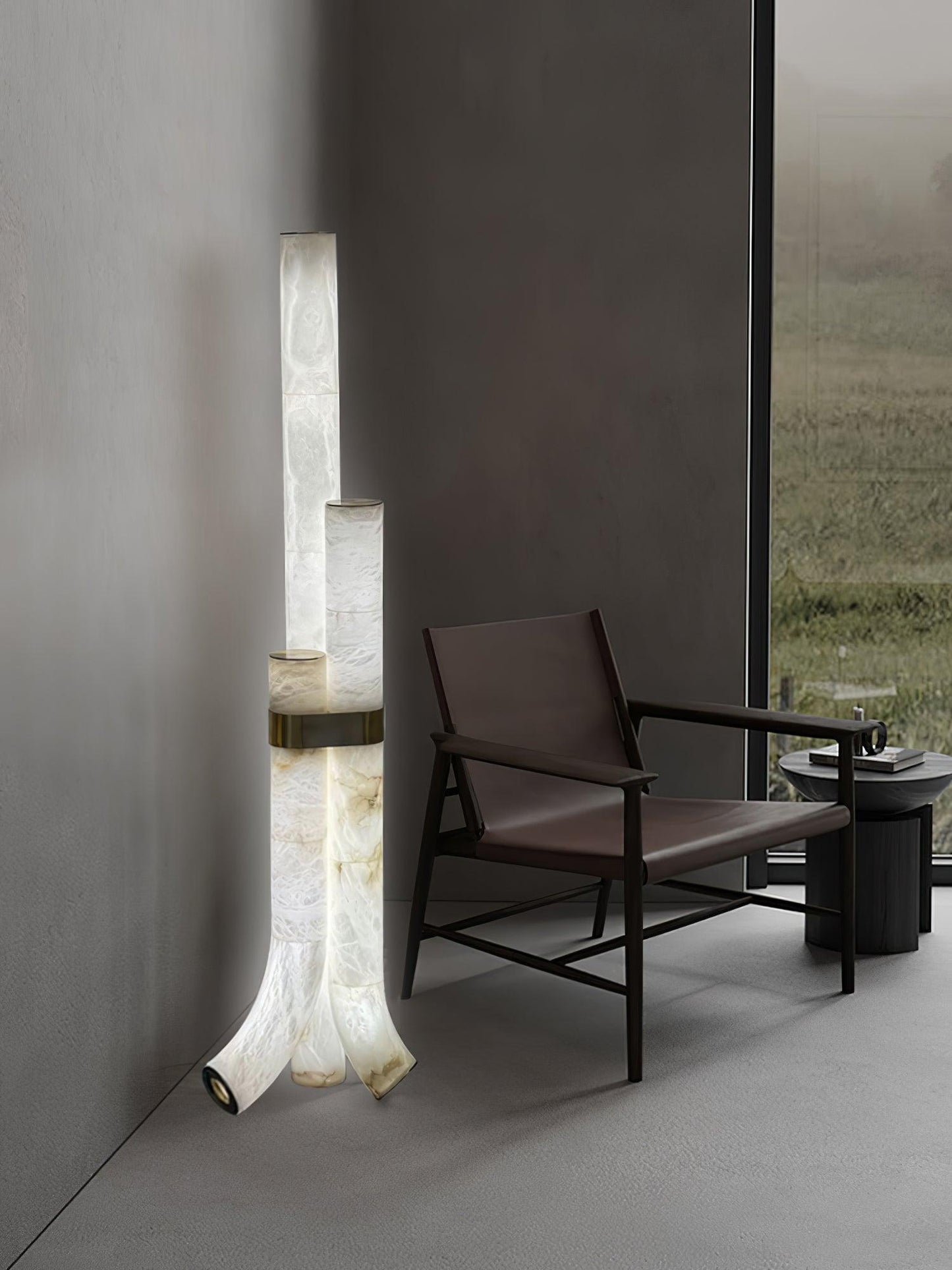 Piped Alabaster Floor-mounted Lamp Floor Lamp