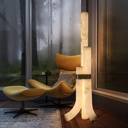 Piped Alabaster Floor-mounted Lamp Floor Lamp