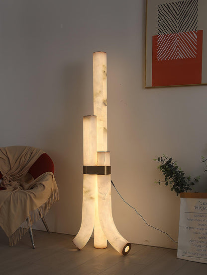 Piped Alabaster Floor-mounted Lamp Floor Lamp