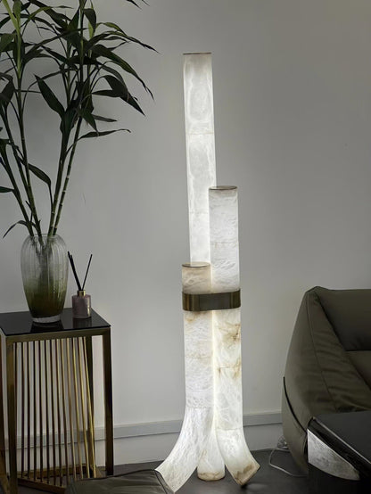 Piped Alabaster Floor-mounted Lamp Floor Lamp