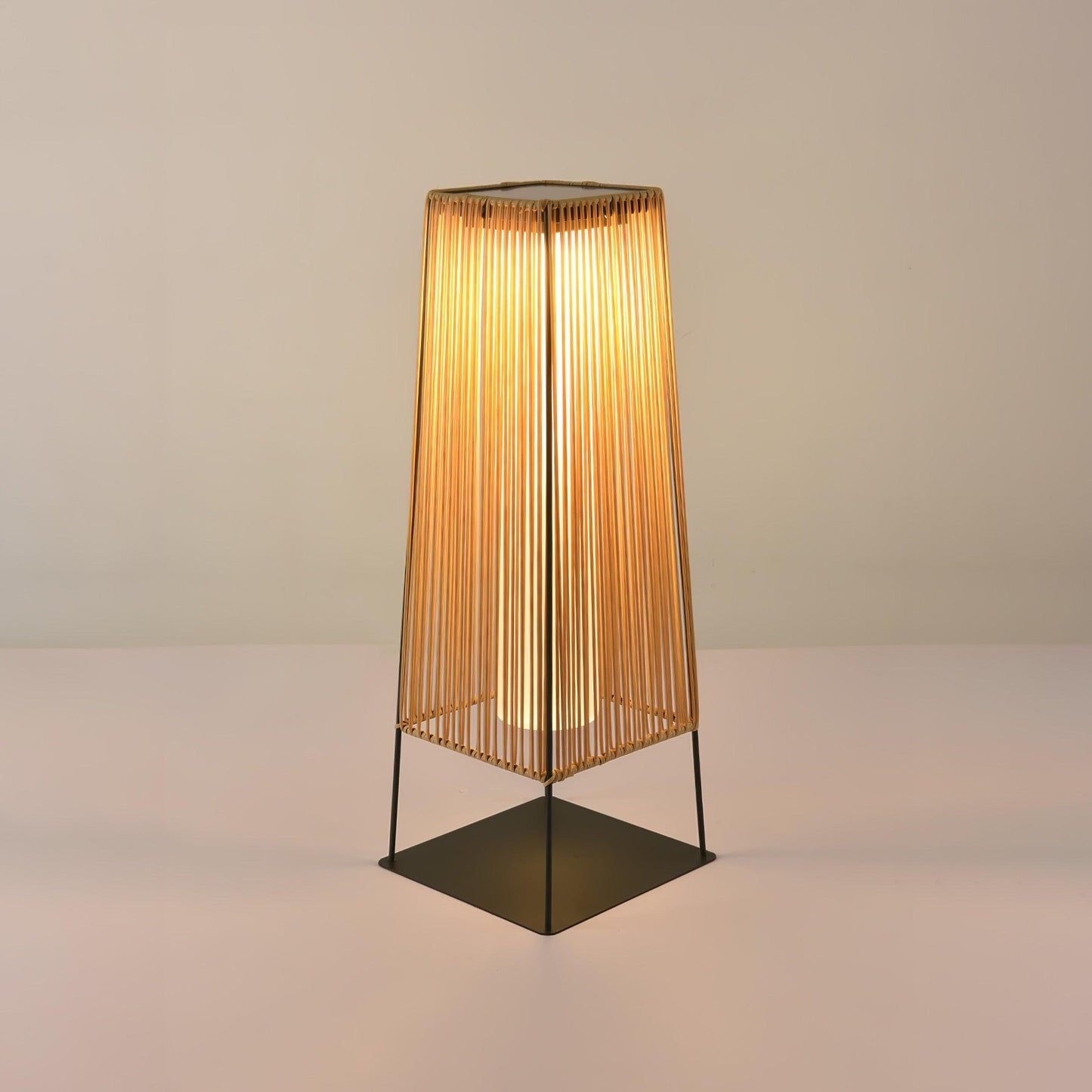 Plastic Rattan Exterior light fixture Outdoor Post Light