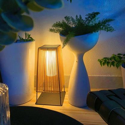 Plastic Rattan Exterior light fixture Outdoor Post Light