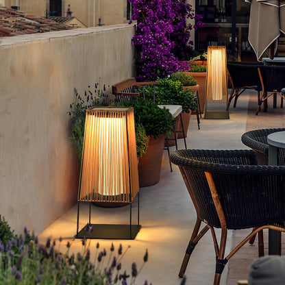 Plastic Rattan Exterior light fixture Outdoor Post Light