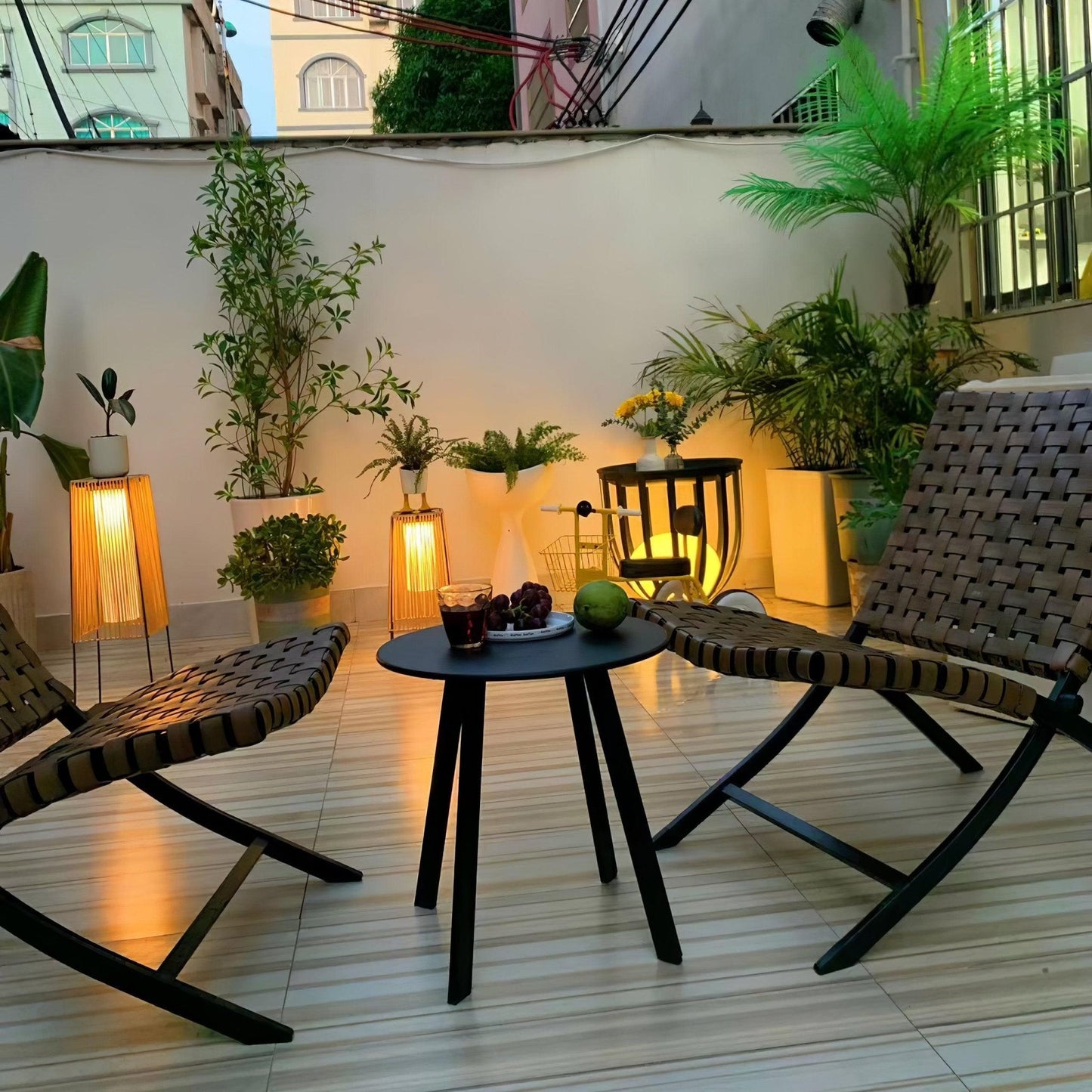 Plastic Rattan Exterior light fixture Outdoor Post Light