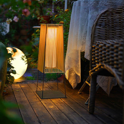 Plastic Rattan Exterior light fixture Outdoor Post Light