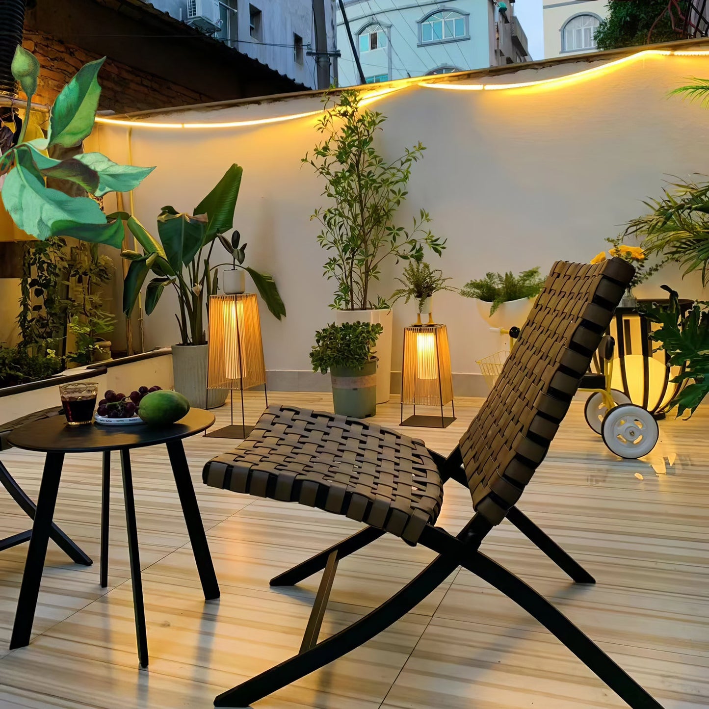 Plastic Rattan Exterior light fixture Outdoor Post Light