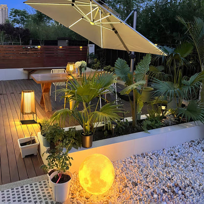 Plastic Rattan Exterior light fixture Outdoor Post Light