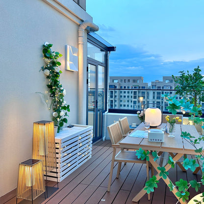 Plastic Rattan Exterior light fixture Outdoor Post Light