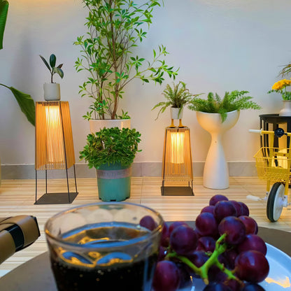 Plastic Rattan Exterior light fixture Outdoor Post Light