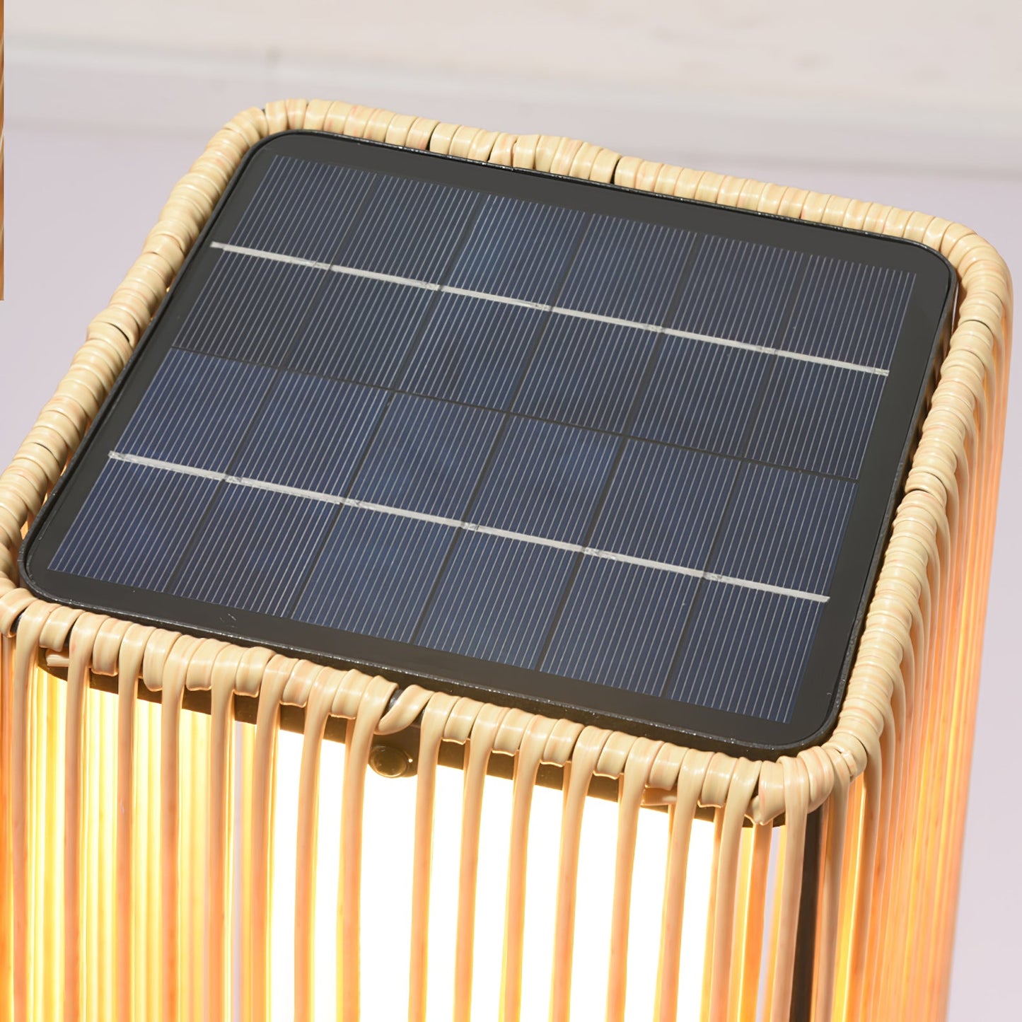 Plastic Rattan Exterior light fixture Outdoor Post Light