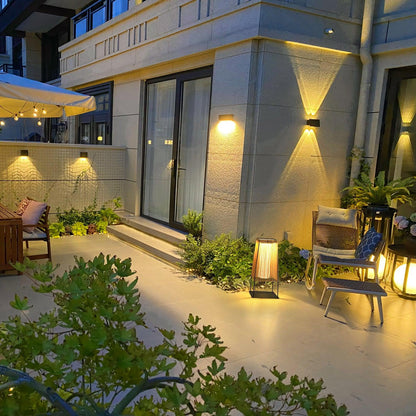 Plastic Rattan Exterior light fixture Outdoor Post Light