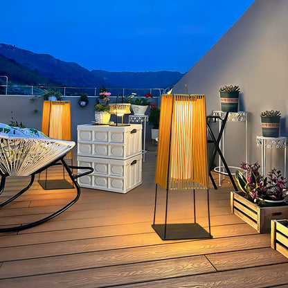 Plastic Rattan Exterior light fixture Outdoor Post Light