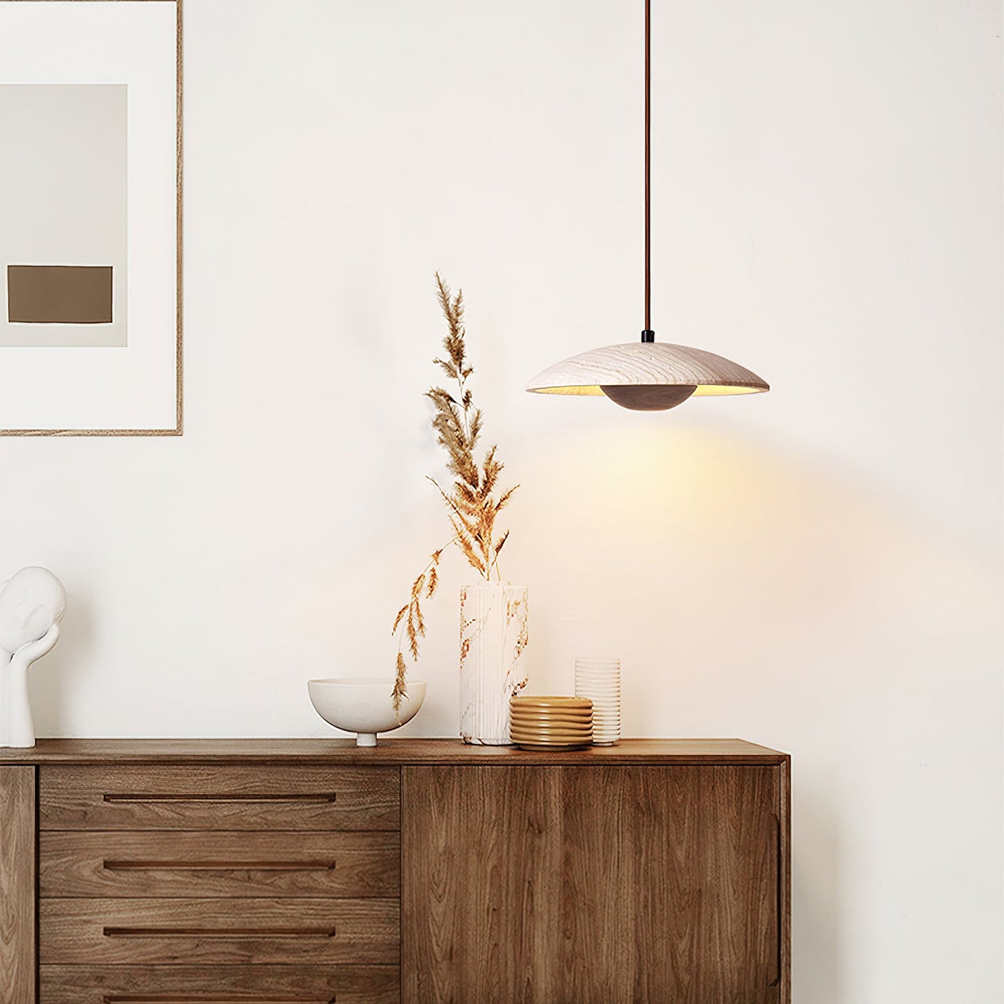 Solara Wood Drop light Pendant Lamp